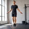 Skakanka Skórzana Z Łożyskami Do Ćwiczeń Fitness Regulowana Długość 300 cm