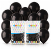 Balony Lateksowe Klasyczne Pastelowe Czarne Na Urodziny GEMAR 10" 200 szt.