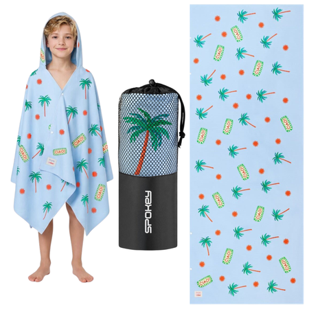 Ręcznik Plażowy Szybkoschnący Z Mikrofibry Z Kapturem 175 x 70 cm SPOKEY