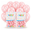 Balony Na Baby Shower Klasyczne Dziecięce Stópki Pudrowy Róż 13" 100 szt.