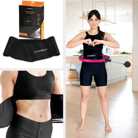 Hula Hop Magnetyczny Z Wypustkami i Obciążnikiem + Pas Wyszczuplający HMS