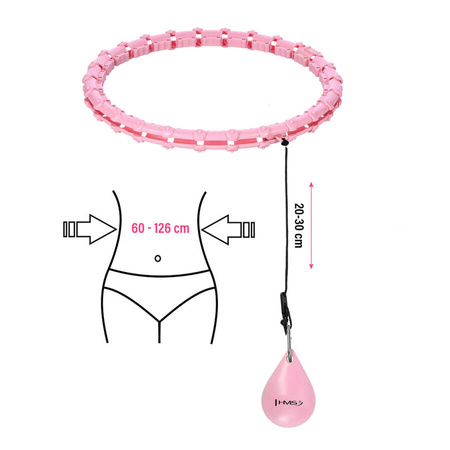 Hula Hop Z Wypustkami i Obciążnikiem Regulowane + Pas Wyszczuplający HMS