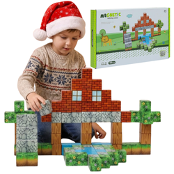 Klocki Magnetyczne Konstrukcyjne Zestaw 99 Elementów Edukacyjne Dla Dzieci