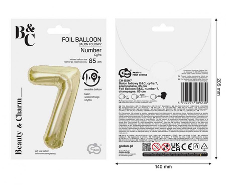 Balony Foliowe Dekoracja Na 70 Urodziny Rocznice Szampańskie 85 cm GODAN