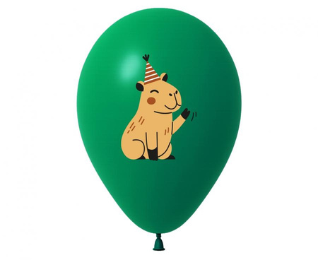 Talerzyki 18 cm Kubeczki 250 ml Balony Kapibara Zestaw Na Urodziny 29 el.