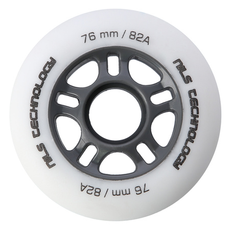 Kółka Do Łyżworolek Kauczukowe Zestaw 4 szt. Białe Matowe 76 mm NILS