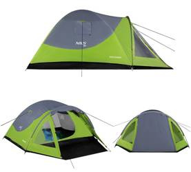 NILS Duży Namiot Turystyczny Czteroosobowy Wodoodporny