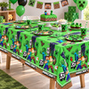 8x Talerzyki+ 8xKubeczki + 20x Serwetki + Obrus Minecraft 120x180 cm