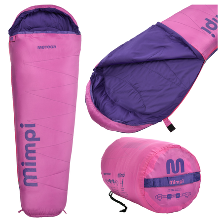 Śpiwór Turystyczny Kempingowy Dla Dzieci Mumia 160x60 cm METEOR