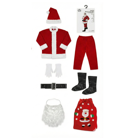 Strój Świętego Mikołaja Kostium Przebranie Gwiazdora + Worek Na Prezenty