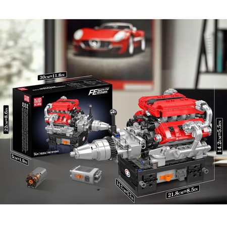 Zestaw Klocki Konstrukcyjne Silnik Samochodowy V8 750 el. Na Prezent MOULD KING