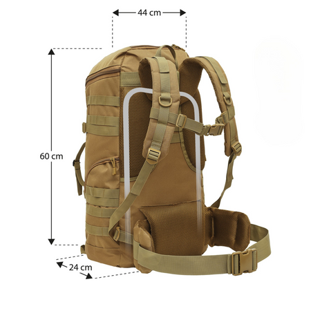 Plecak Ewakuacyjny Turystyczny Trekkingowy Taktyczny Wojskowy Sportowy Podróżny 65 L