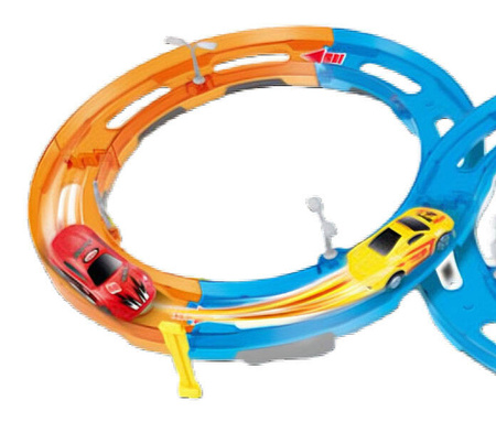 Tor Wyścigowy Samochodowy Pull Back Dla Dzieci 160 cm + 3 Autka