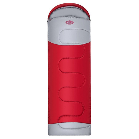 NILS Duży Śpiwór Turystyczny Z Kapturem 215x75 cm + Menażka Harcerska Z Przykrywką I Sztućcami