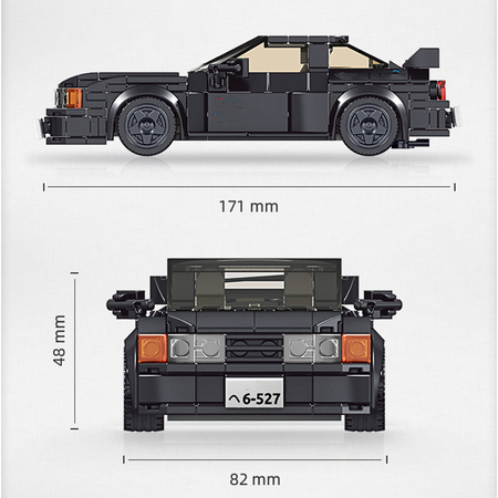 Klocki Konstrukcyjne Auto Samochód Wyścigowy 359 Elementów + Gablota MOULD KING