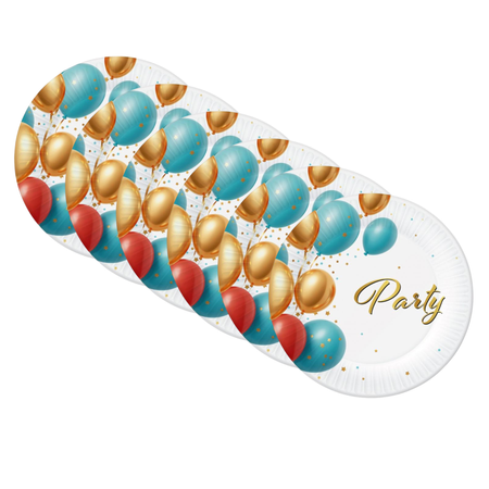 Talerzyki Papierowe Dekoracyjne Na Przyjęcie Urodzinowe Party 18 cm - 6 szt