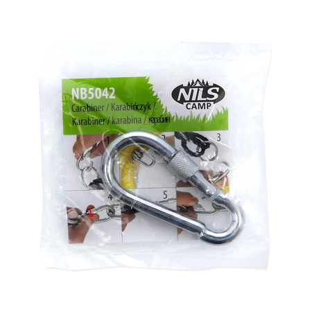 Zestaw 8x Karabińczyk Strażacki Ocynkowany Wspinaczkowy 10 mm Do Huśtawki