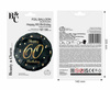 Balony Klasyczne Czarne 12" + Balon Foliowy 18" Na 60 Urodziny + Świeczka