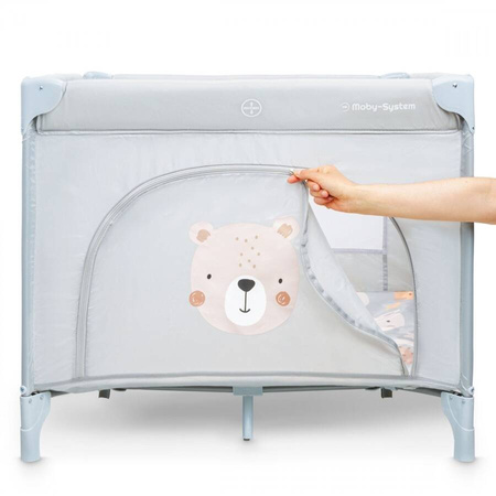 Kojec Składany Łóżeczko Turystyczne Teddy Bear Dla Dzieci + Materac