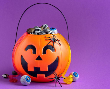 Strój Ducha Przebranie Na Halloween Dla Dziecka + Wiaderko Dynia GODAN