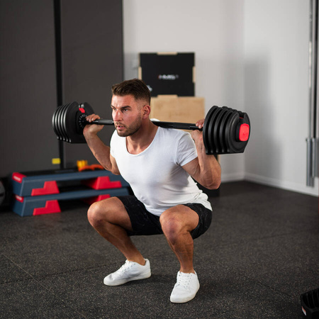 HMS Zestaw Regulowanych Sztangielek 2w1 Do Ćwiczeń Treningu 43,5 kg