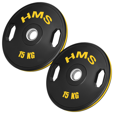 Talerze Obciążenia Olimpijskie Na Gryf Sztangę Gumowany HMS Zestaw 2x15 kg