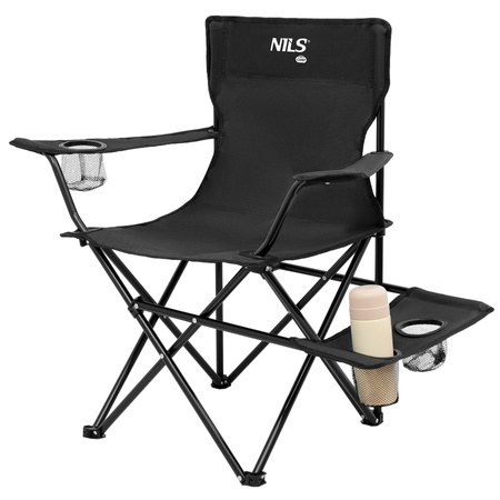 Krzesło Turystyczne Składane Kempingowe Plażowe Ogrodowe + Pokrowiec NILS
