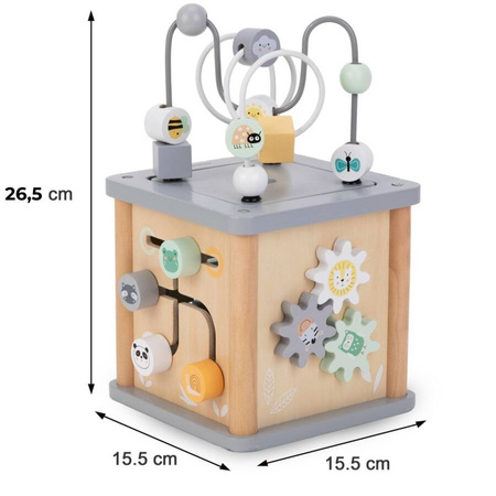 Mamabrum Drewniana Kostka Edukacyjna Sorter Montessori