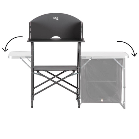 Szafka Turystyczna Kuchnia Kempingowa Składana Mebel Z Blatem i Osłoną NILS