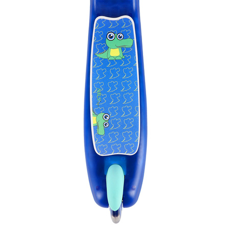 Hulajnoga Trójkołowa Dla Dzieci Balansowa Niebieska Regulowana Kółka LED