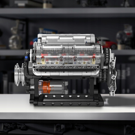 Klocki Konstrukcyjne Silnik Samochodowy V8 535 Elementów MOULD KING