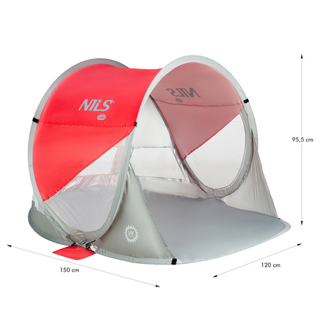 NILS Namiot Plażowy Samorozkładający Wodoodporny