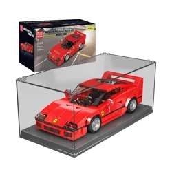 Klocki Konstrukcyjne Auto Samochód Wyścigowy 338 Elementów + Gablota MOULD KING