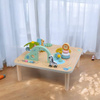 MERKAN Drewniany Stolik Edukacyjny Interaktywny Kolorowe Zwierzątka Z Kolejką