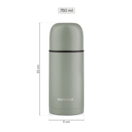 Termos Turystyczny Próżniowy Na Kawę Herbatę Napoje 750 ml 2 Kubki 24 H