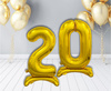 Balon Foliowy Na Urodziny Rocznice Jubileusze Złoty Duży Cyfra 2 Stojąca