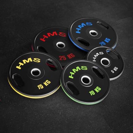 Talerze Obciążenia Olimpijskie Na Gryf Sztangę Gumowany HMS Zestaw 2x20 kg