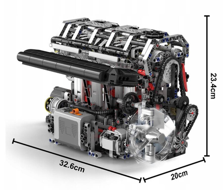 Klocki Konstrukcyjne Silnik Rzędowy Czterocylindrowy Benzynowy 1787 Elementów MOULD KING