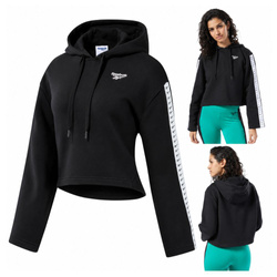 Bluza Z Kapturem Oversize Szeroki Rękaw Damska Bawełniana Czarna REEBOK