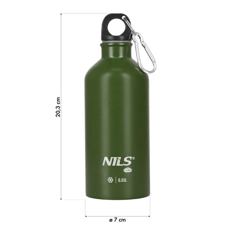 Butelka Turystyczna Na Zimne Napoje Ze Stali Nierdzewnej + 550 ml NILS