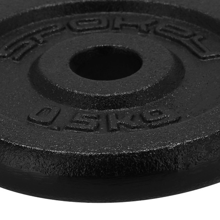 Talerz Obciążenie Żeliwne Na Gryf Sztangę Do Treningu Siłowego Zestaw 2x 0,5 kg SPOKEY