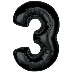 Balon Foliowy Dekoracja Na Urodziny Rocznice Jubileusze Cyfra 3 GODAN 92 cm