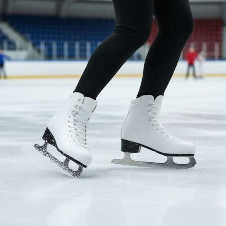 Łyżwy Figurowe Damskie Klasyczne Sznurowane Białe VIVO