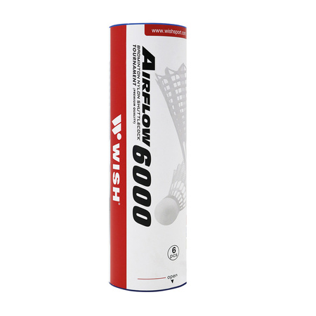 Lotki Do Gry W Badmintona Nylonowe Białe WISH Komplet 6 szt.