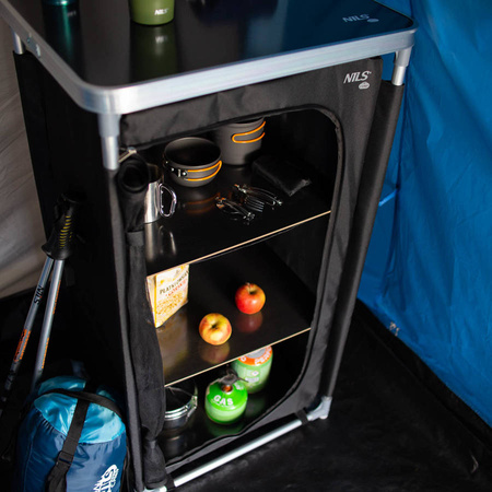 NILS Szafka Turystyczna Kempingowa Na Żywność Składana Przenośna Z Blatem