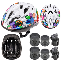 Kask Rowerowy Regulowany Dziecięcy Otwory Wentylacyjne + Zestaw Ochraiaczy