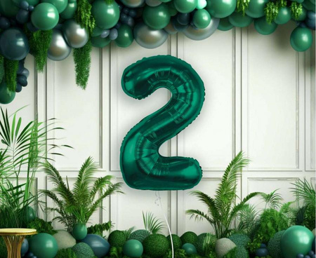 Balony Foliowe Cyfry Na 20 Urodziny Dekoracja Na Rocznicę 85 cm Zielone