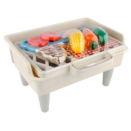 Mini Grill Zabawka Dla Dzieci 29 Elementów Sztućce + Akcesoria Spożywcze