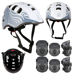 Kask Na Rolki Rower Hulajnogę Regulowany Dla Dzieci Orzeszek + Zestaw Ochraniaczy