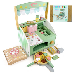 MERKAN Drewniany Zestaw Do Pieczenia Pizzy Zabawka Edukacyjna Dla Dzieci